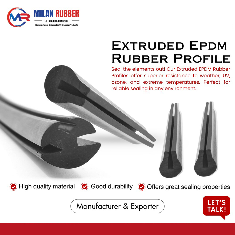 Black Extruded EPDM Rubber Profile