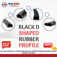 Black D Shaped Rubber Profile