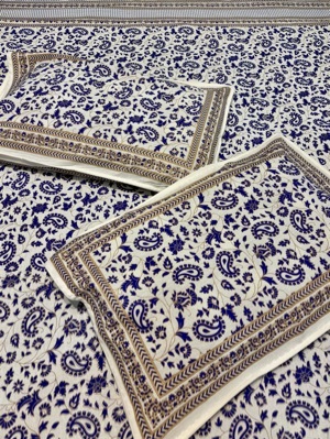 Gold Print King Size Bedsheets