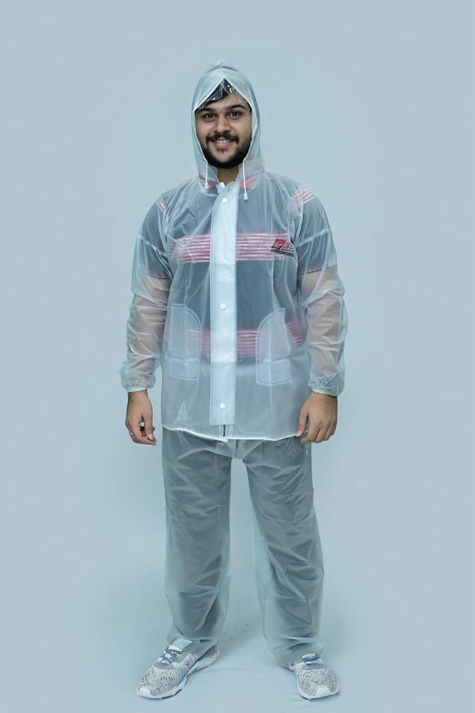 Transparent Men Raincoat - Age Group: Adult