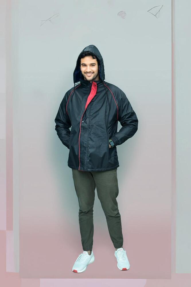Mens Winter Jacket With Pockets - Color: Black