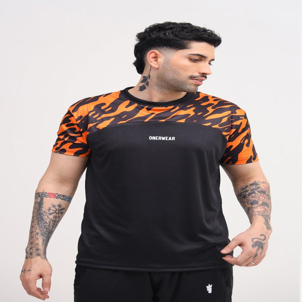 Plain Knit Half Sleeves Round Neck T Shirt