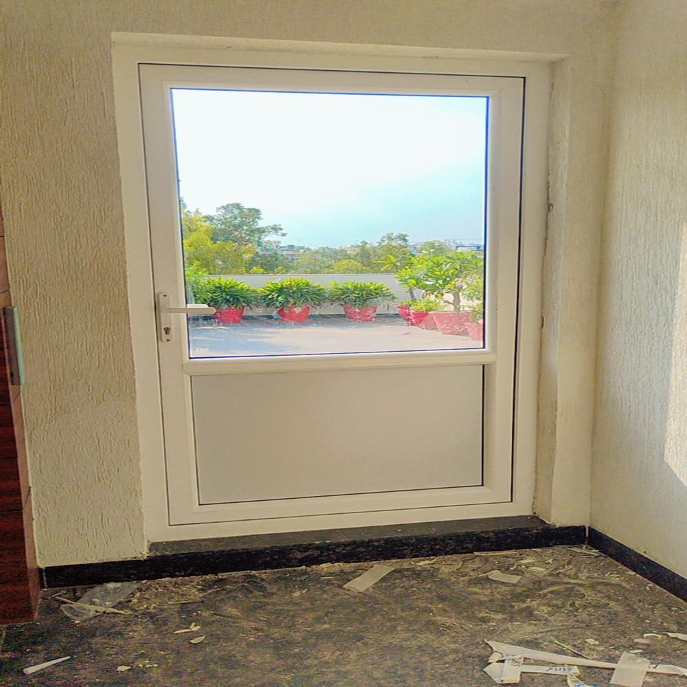 White Upvc Door - Design: Plain