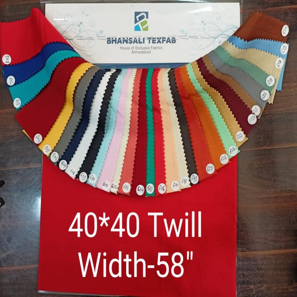 40x40 Twill Print Shirting Fabric - Attributes: Light In Weight