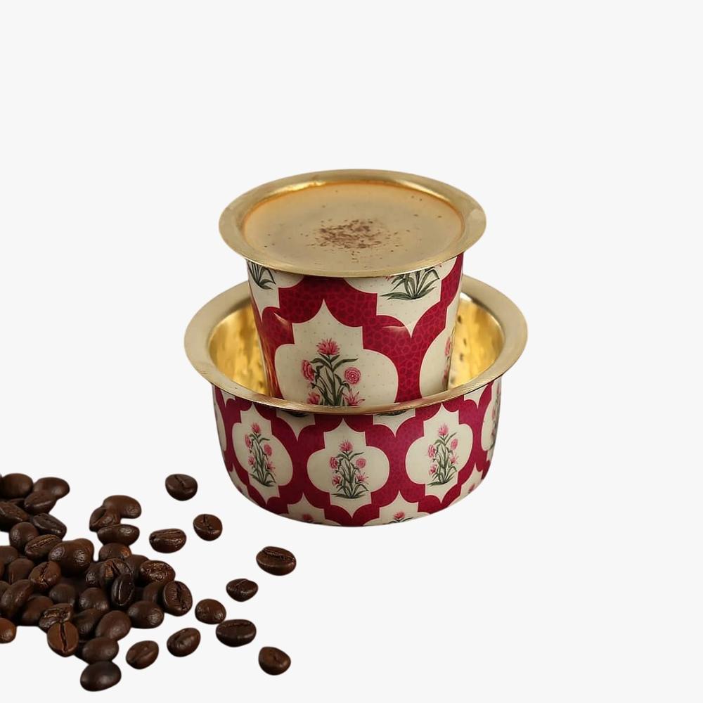 Flower Printed Dabara Set - Capacity: 200 Milliliter (Ml)