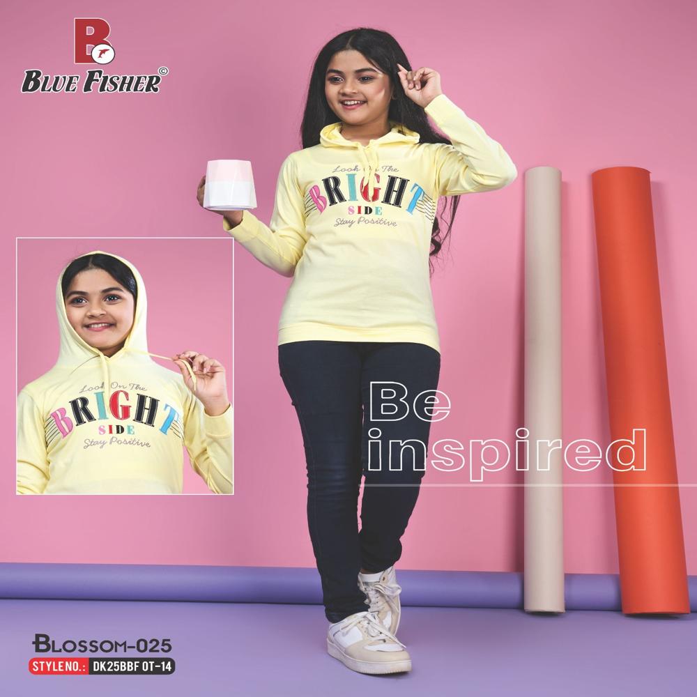 Girl's Blue Color Hoodies