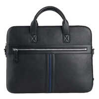 Black Leather Laptop Bag
