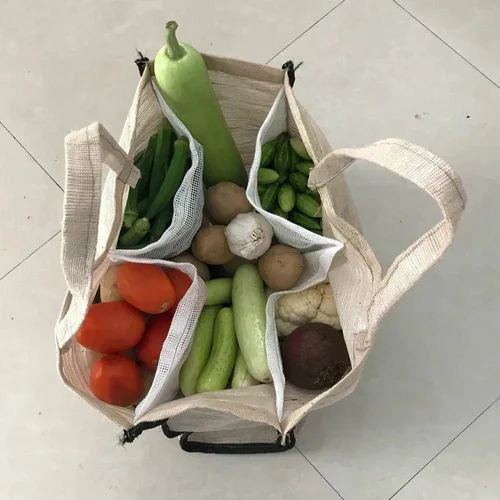 Jute Grocery Bag - Color: Cream Color
