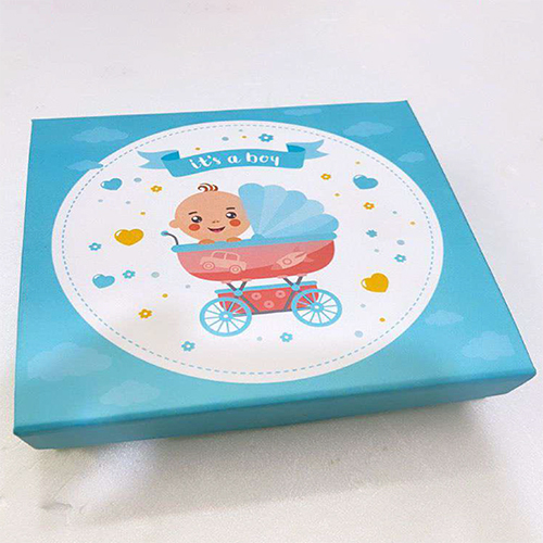 5X5X1.5 Inch Baby Boy Box - Color: Blue