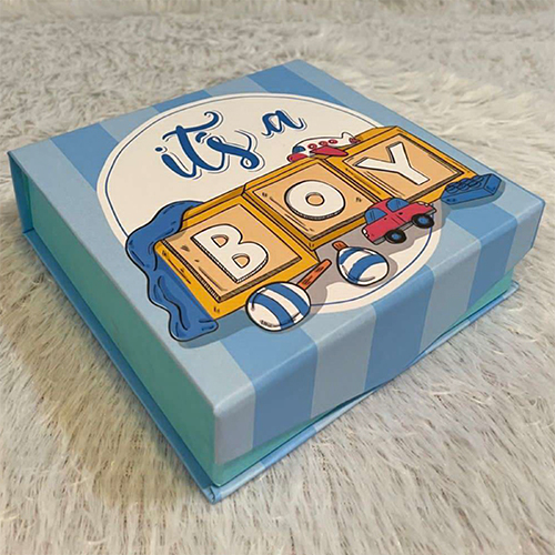 5X5X1.25 Inch 250 Gm Baby Boy Box - Color: Multicolor