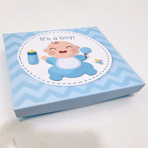 6X6X1.5 Inch 9 Cavity Baby Boy Box - Color: Multicolor
