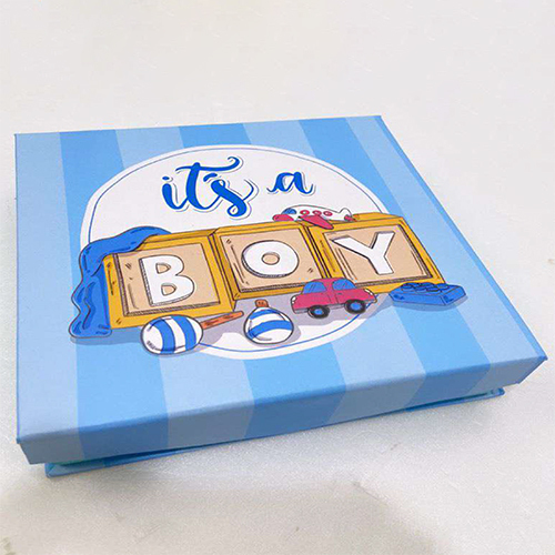 6X6X1.5 Inch Boy Box - Color: Blue