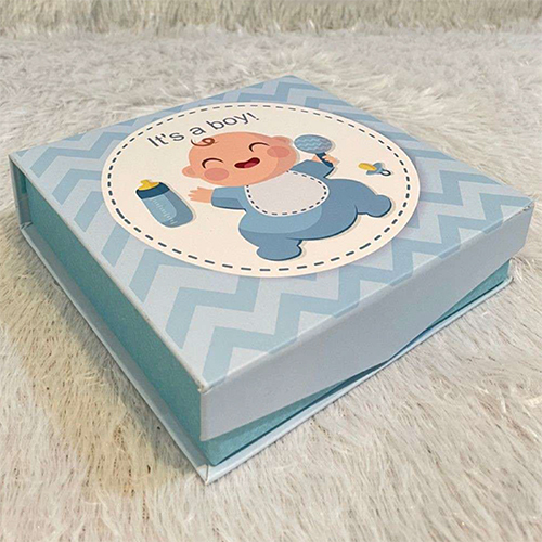 6X6X1.5 Inch 9 Cavity Baby Boy Box - Color: Multicolor