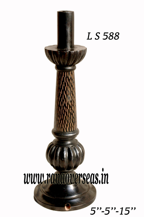 पॉलिश किया हुआ लकड़ी का लैंप बेस