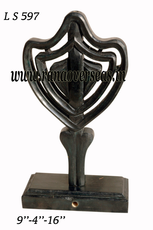 Wooden Lamp Base - 9x4x16 Inch , Antique Imitation & Nautical Style with Carved Finish and Custom Color Options