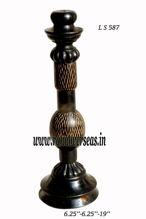 Polished Wooden Lamp Base.