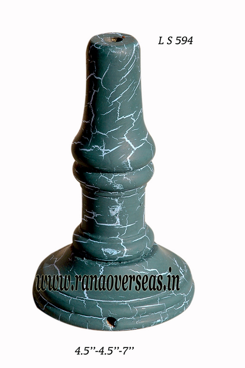 Wooden Lamp Base - 4.5x4.5x7 Inches | Painted Wood, Carved Folk Art, Antique Imitation, Nautical Theme, Customized Options