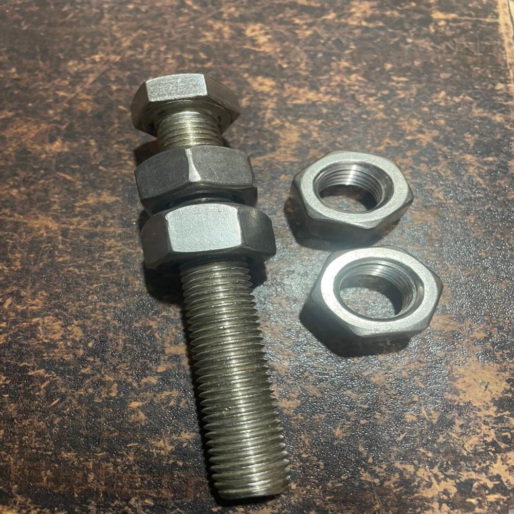 Steel Nut And Bolt - Color: Silver