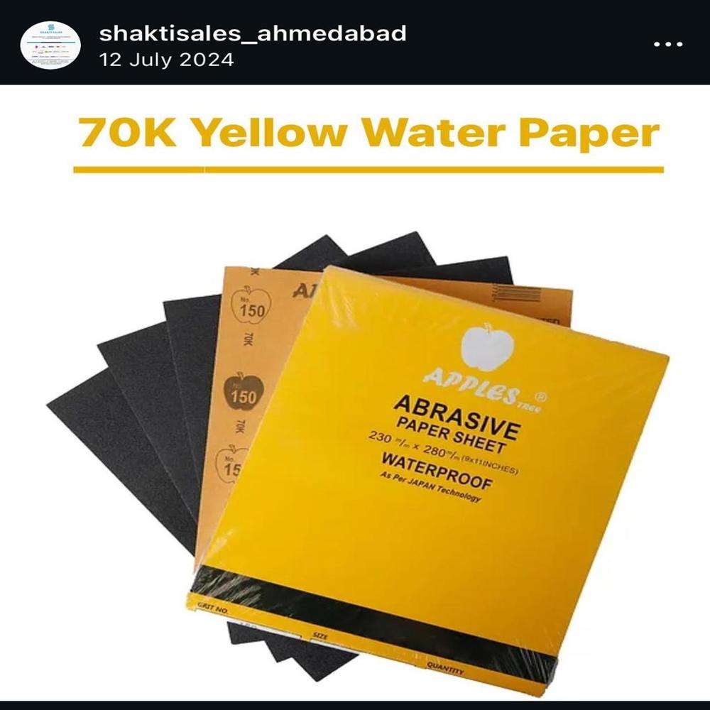 3M Waterproof Abrasive Paper - Color: Multicolor