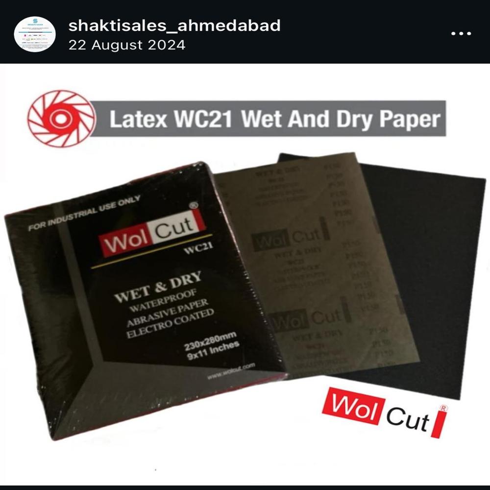 Wolcut वाटरप्रूफ एब्रासिव पेपर