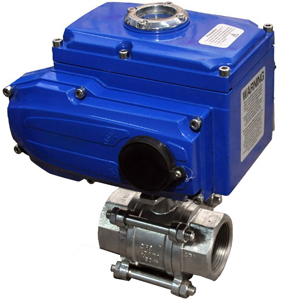 Electrically Operated Ball Valve - Color: Silver & Blue