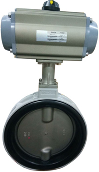 Pneumatic Kitz Aluminium Butterfly Valves - Color: Grey