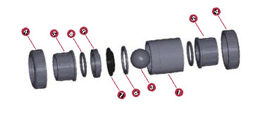 Ball Series Check Valves - Color: Grey