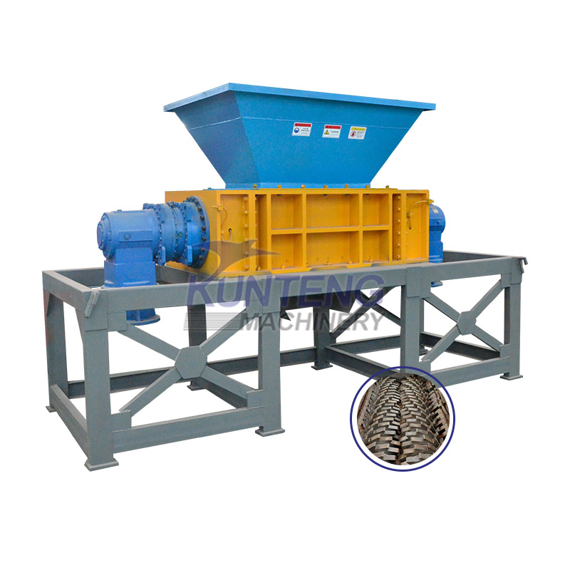 Dual axis metal waste shredder industrial waste plastic waste shredder automotive parts scrap metal shredder