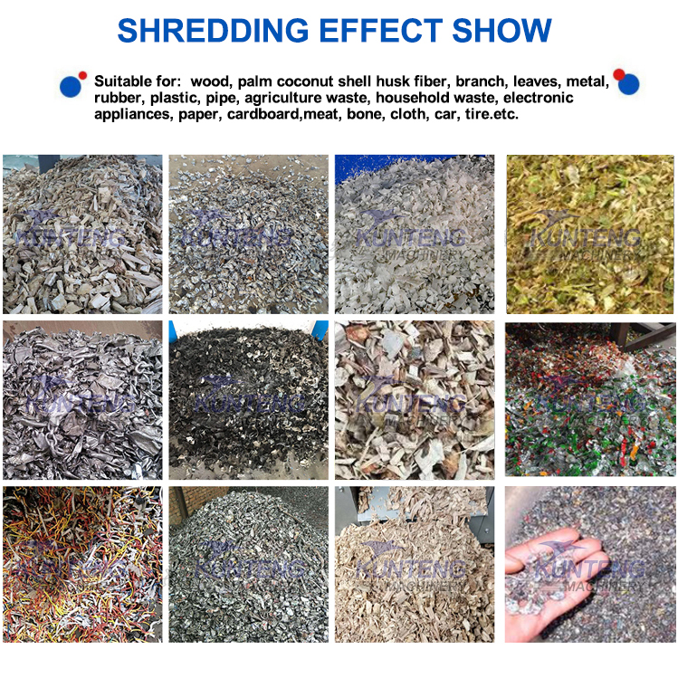 Dual Axis Metal Waste Shredder Industrial Waste Plastic Waste Shredder Automotive Parts Scrap Metal Shredder - Color: Customized