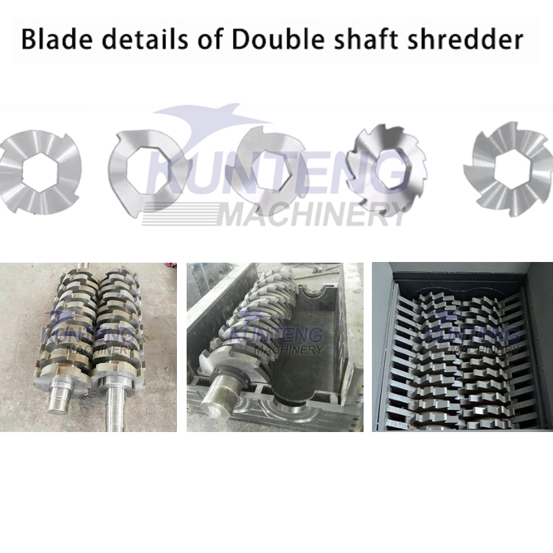 Dual Axis Metal Waste Shredder Industrial Waste Plastic Waste Shredder Automotive Parts Scrap Metal Shredder - Color: Customized