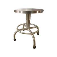 Stainless Steel Laboratory Stool - Color: Silver