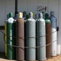 Empty Oxygen Gas Cylinders