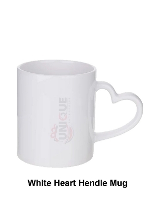 Sublimation Heart Handle Mug - Capacity: 350 Milliliter (Ml)