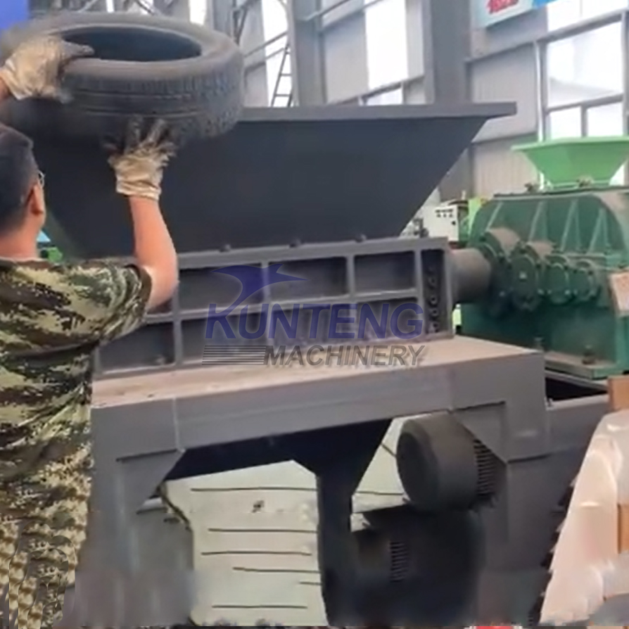 Waste tire shredder car waste parts shredder household waste treatment equipment