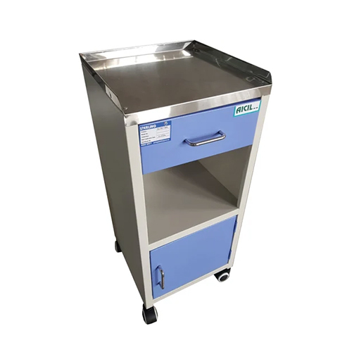 Hospital Bedside Locker - Color: Silver