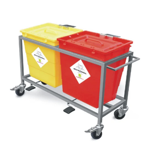 Plastic Dust Bin With SS Trolley