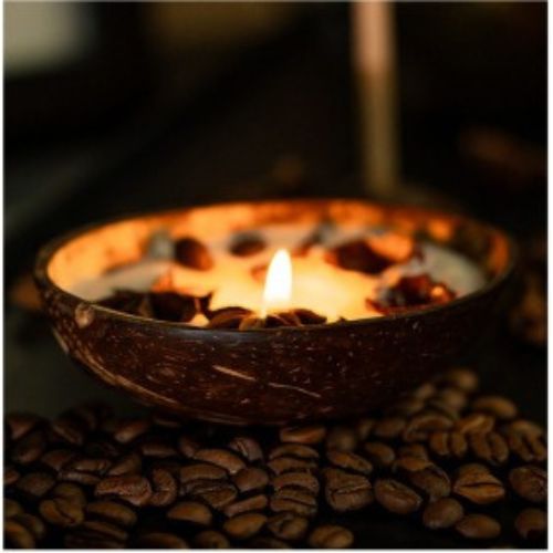 Candles (Glossy Finish) Oval Candle Rose Toppings - Spice Toppings - Coffee Toppings - (100ml Soy Wax)