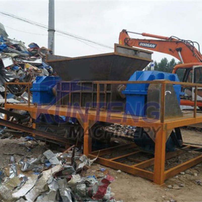 Plastic waste shredder household waste processing line garbage shredder scrap metal shredder
