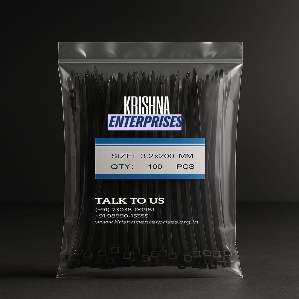 Black  nylon cable ties