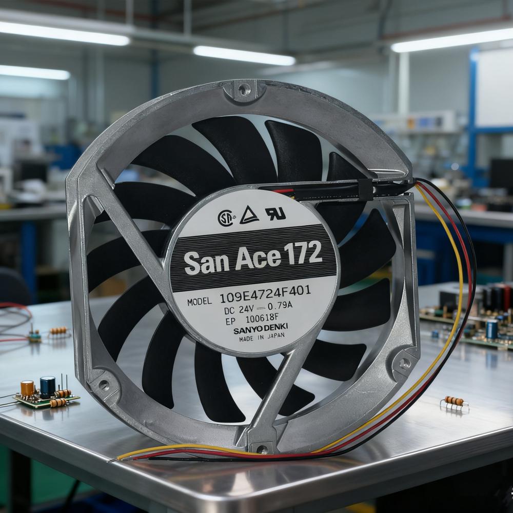 SANACE 109E4724F401 24V DC 0.79A 17251mm Plastic Blades Aluminum Ball Bearing Electric Cooling Fan