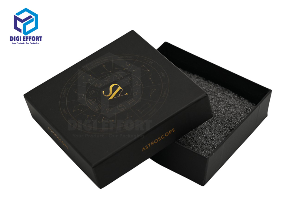 Top Bottom Rigid Box - Color: Black