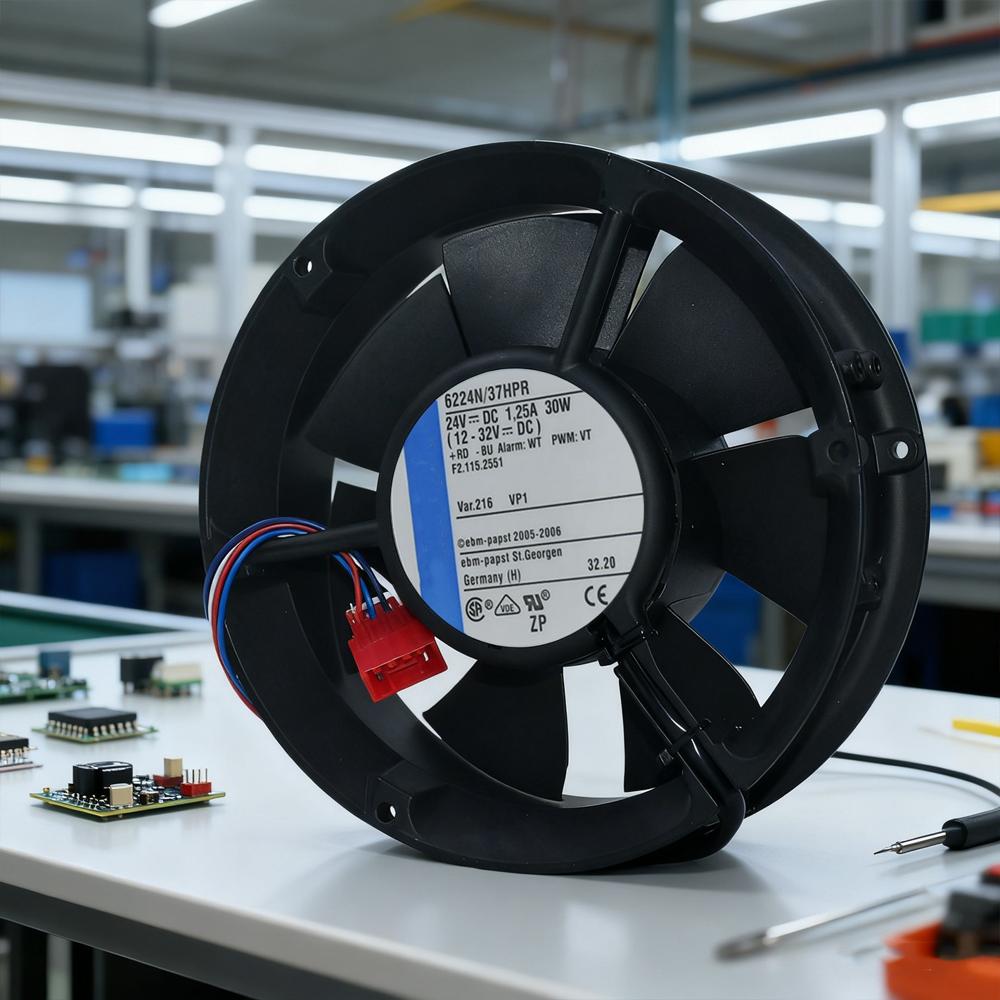 EBM PAPST 6224N/37HPR 24V DC 1.25A 30W 12038mm Ball Bearing Ventilation Cooling Fan