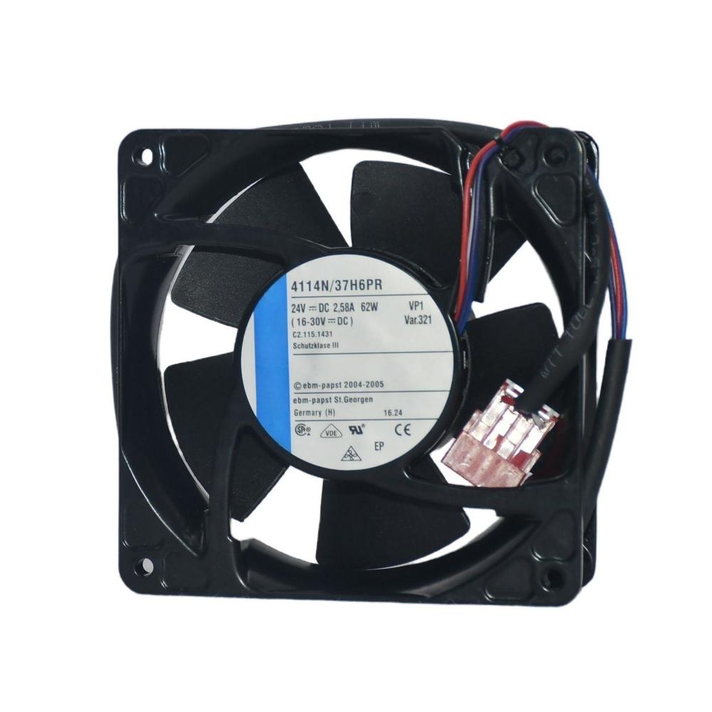 EBM PAPST 4114N/37H6PR 24V DC 2.58A 62W 8025mm Electric Speed Control Cooling Fan