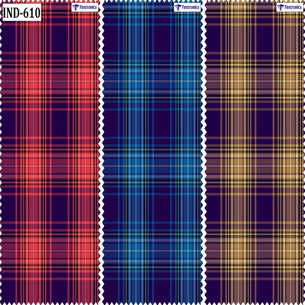 Yarn Dyed Broken Twill Check Shirt Fabrics