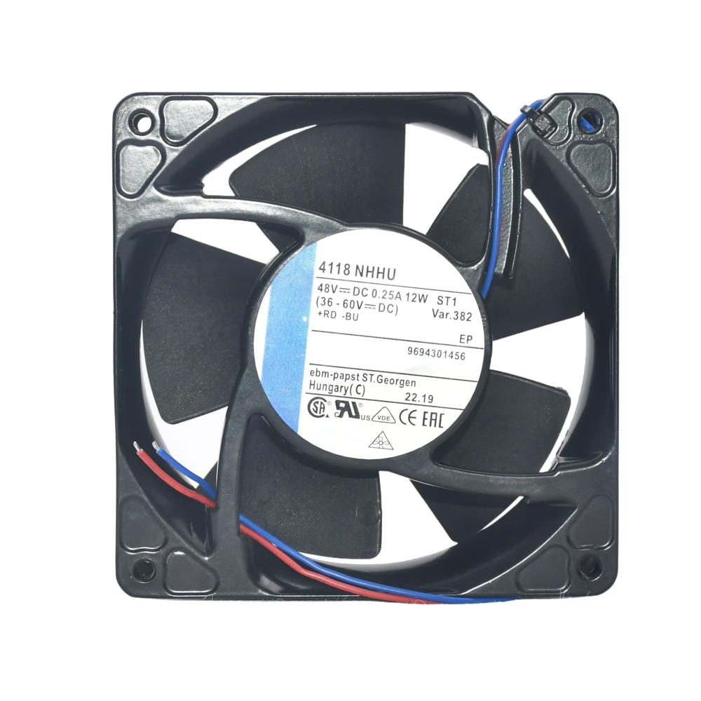EBM PAPST 4118 NHHU 48V 0.25A Aluminum Inverter Electric Powered Fan Ball Bearing Cooling Fan 