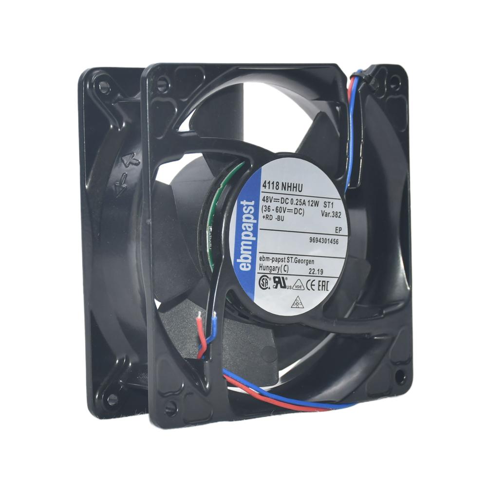 EBM PAPST 4118 NHHU 48V 0.25A Aluminum Inverter Electric Powered Fan Ball Bearing Cooling Fan 