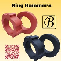 Casting Hammer Rings - Color: Red & Black