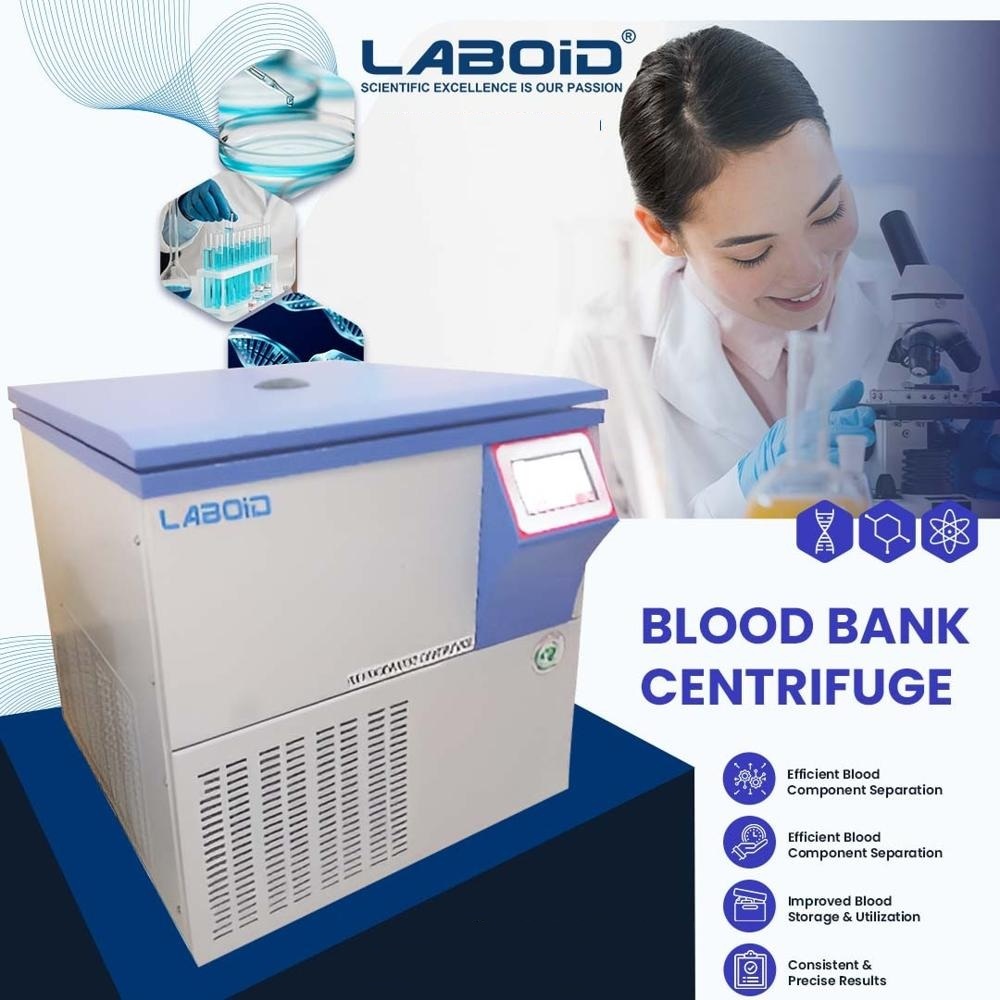 Blood Bank Refrigerated Centrifuge - Color Code: Blue White