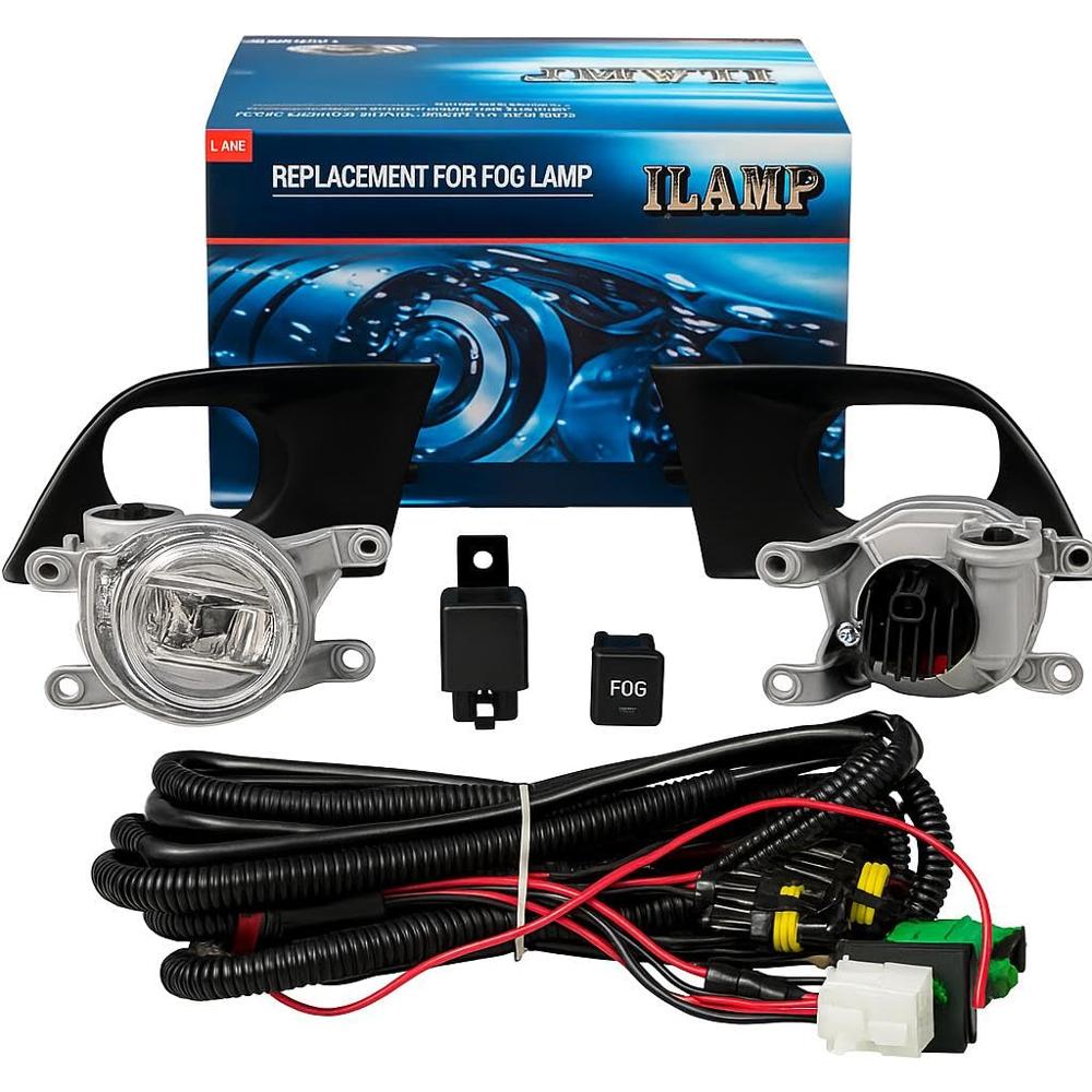 K D Led Fog Lamp Set For Tayata Innova Hycross Complete Kit With Wiring, Brackets, 2023-now