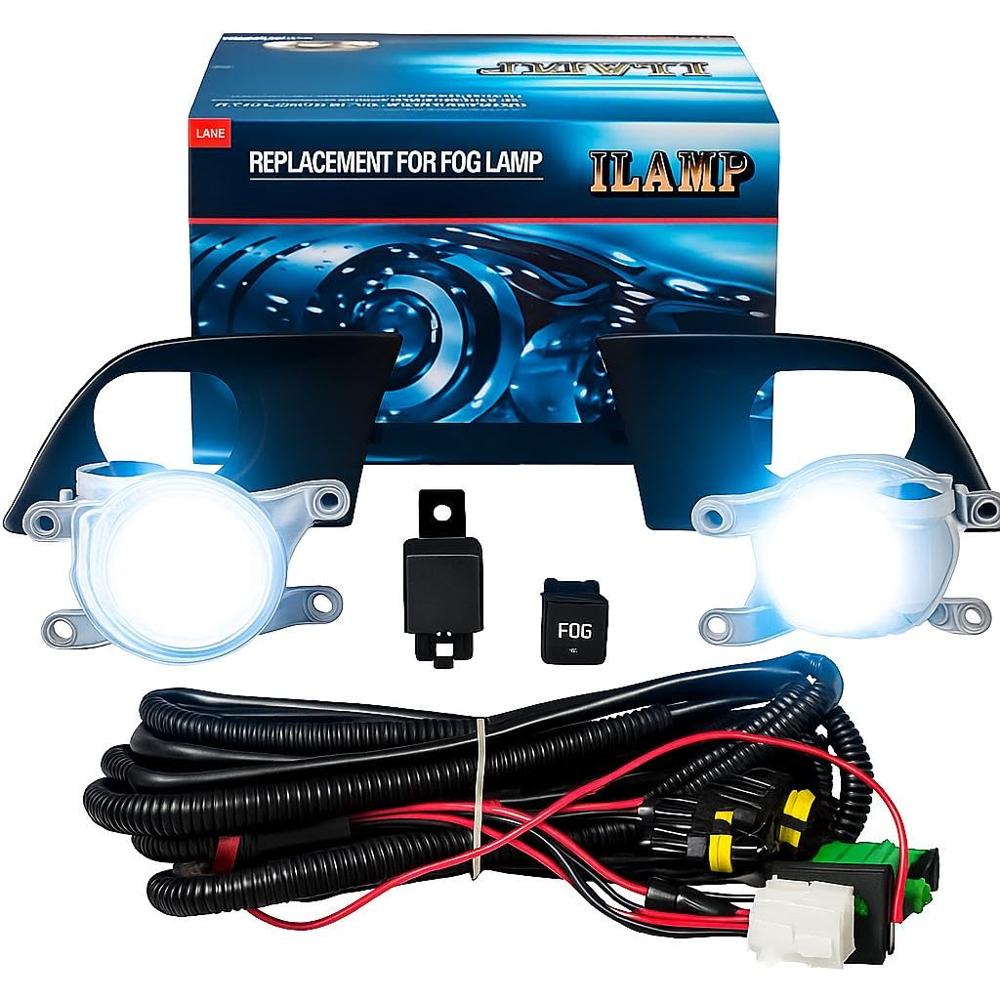 K D Led Fog Lamp Set For Tayata Innova Hycross Complete Kit With Wiring, Brackets, 2023-now